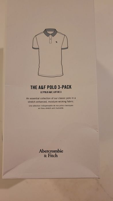 Nowe koszulki M Abercrombie & Fitch Polo 3pack Premium