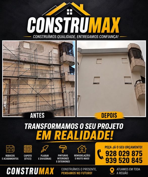 Construmax trabalha com qualidade e profissionalismo tudo ao seu dispor e ao seu agrado