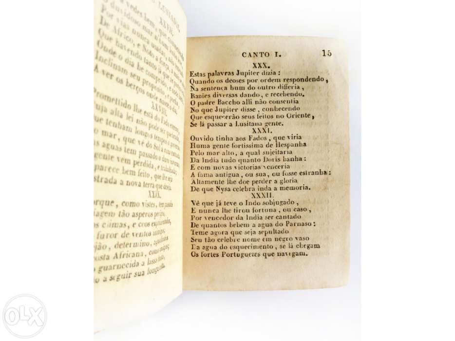 Livro antigo, de bolso, raro, "Os Lusíadas" de 1846 - Colecionadores
