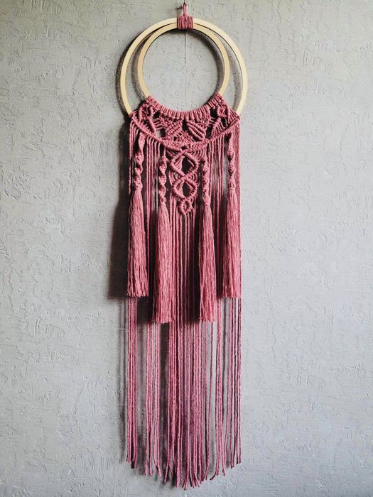 Łapacz snów ciemny róż