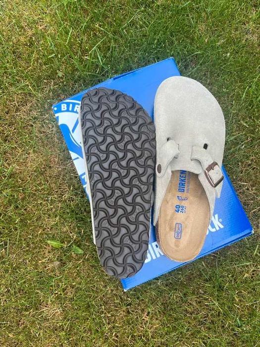 Birkenstock Boston Taupe Suede 40