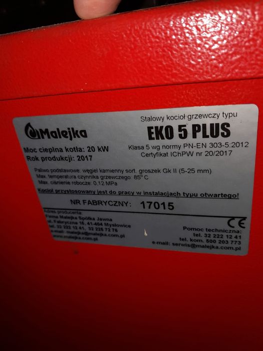 Piec C.O.  z podajnikiem na groszek.