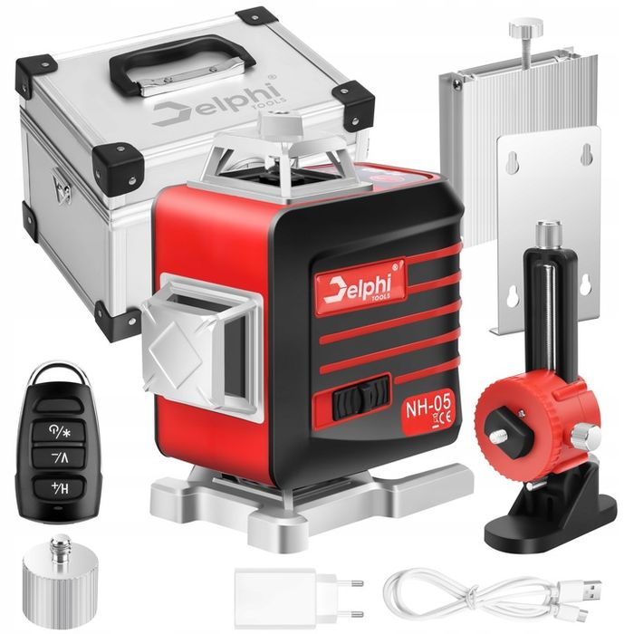 Laser Krzyżowy 16 Linii Poziomica Laserowa 360 Samopoziomująca 4d Wali