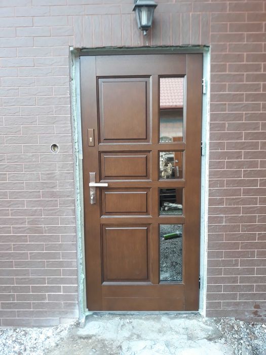 Drzwi zewnętrzne drewniane 78mm od ręki Serock Czyste powietrze