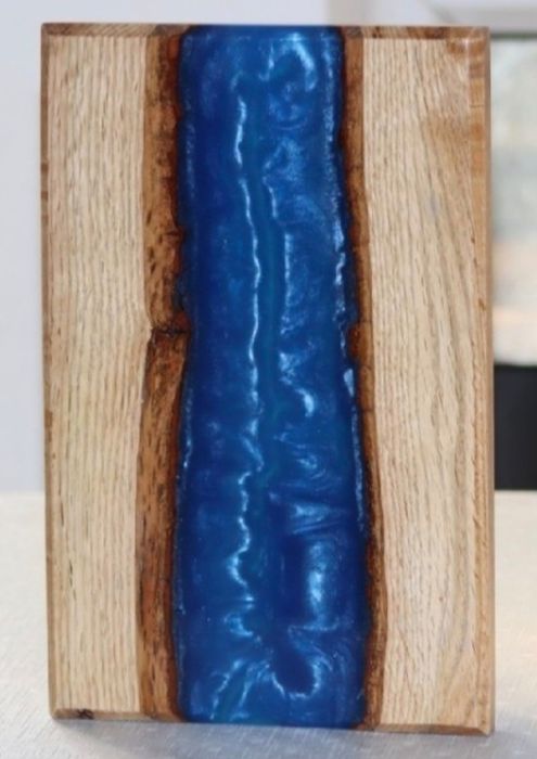 Deska dębowa z żywicą epoksydową