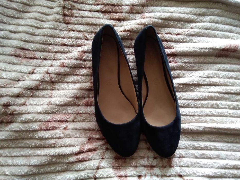 Туфли женские замшевые.цвет тёмно-синий.