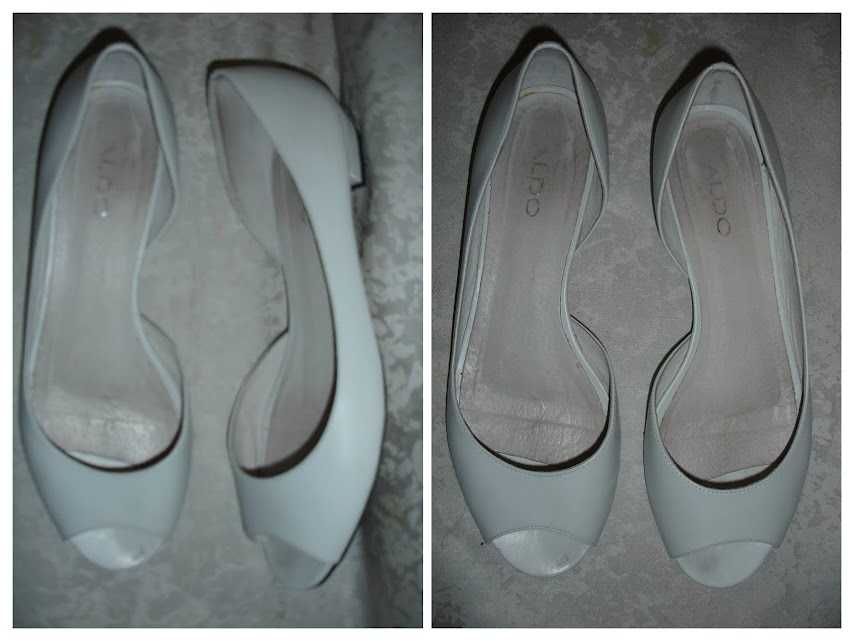 ТУФЛІ жіночі брендові ALDO 39-39,5 р. (устілка 26 см). ШКІРА. БІЛІ.