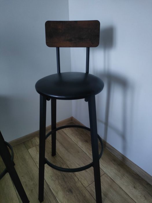 Hokery 2szt krzesła stołki barowe kuchenne z miękkim siedziskiem 75,5cm