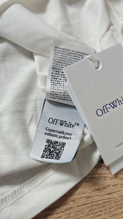 T-shirt męski Off-White ecru kremowy nowy M
