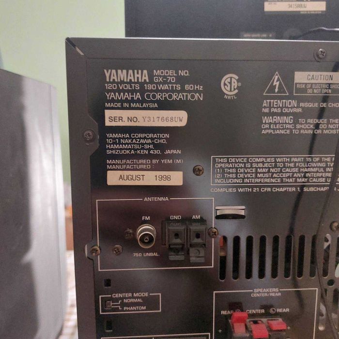 Музыкальный центр,  Yamaha, GX-70, Колонки,  акустика
