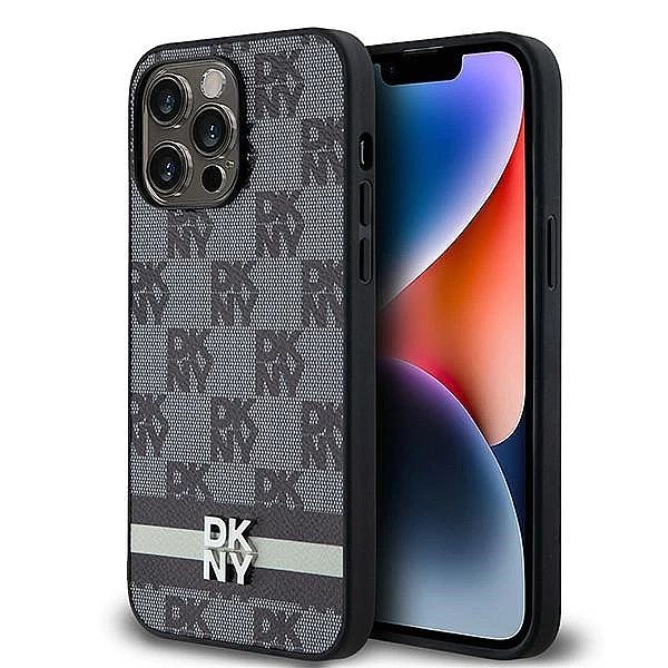 Etui DKNY Leather Checkered Mono Pattern & Printed Stripes na iPhone 1