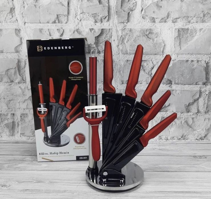 Набор кухонных ножей с подставкой Edenberg EB-951 нож ніж набір ножів