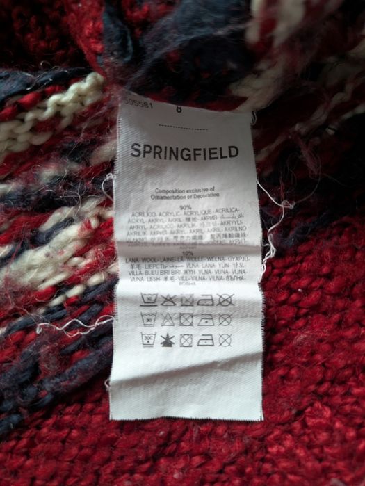 Camisola Malha Vermelha Lã Springfield, Tamanho L