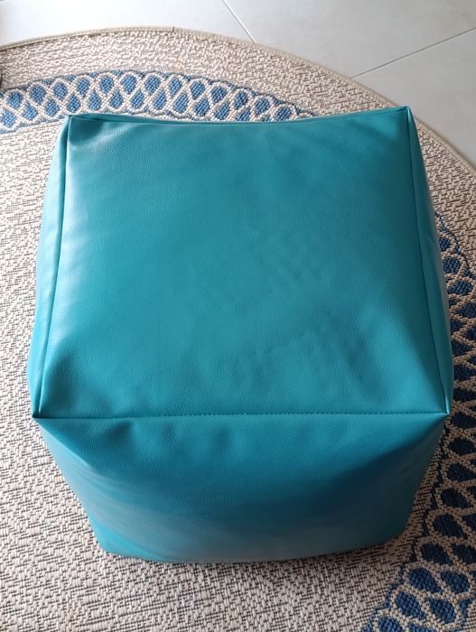 Puff Turquesa Espaço Casa