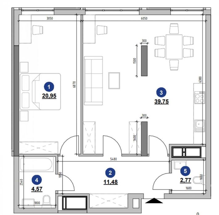 Низ! Продажа 2к квартиры ЖК  Nordica Residence 80м2