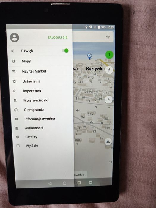 Tablet nawigacja Navitel T500 3G. Mapy Europy. Android