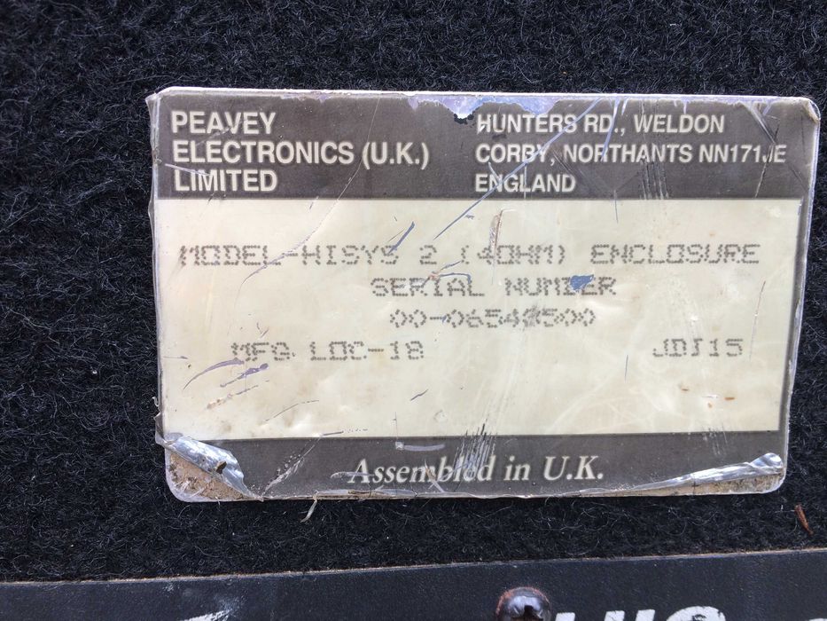 Kolumny Peavey HiSys 2