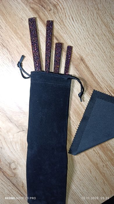 Ekskluzywny zestaw sztućców inkrustowany własnoręcznie