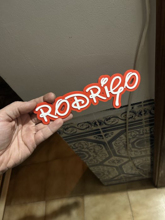 Placa com nome personalizado estilo Disney