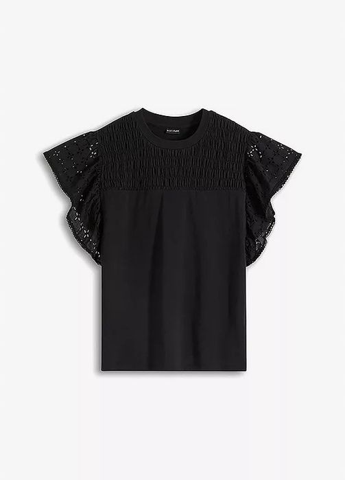 B.P.C t-shirt czarny z koronką r.40/42