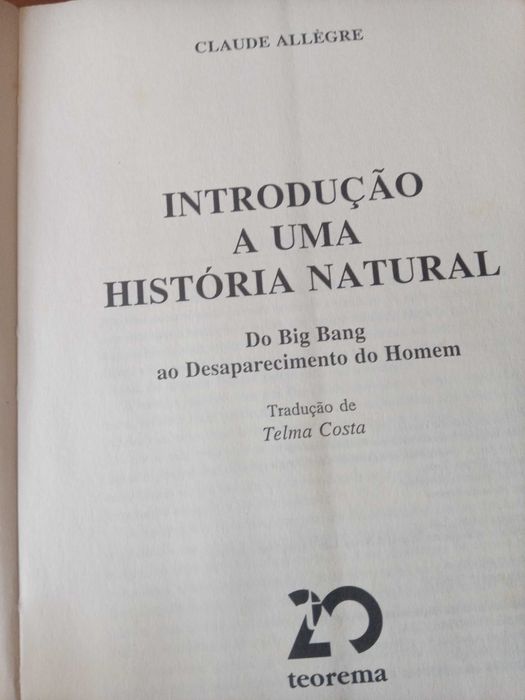 Introdução a uma História Natural - Claude Allègre