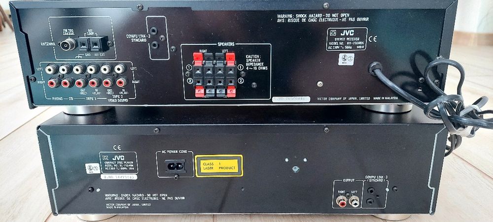 Zestaw stereo RX-230RBK +CD JVC XL-F154
