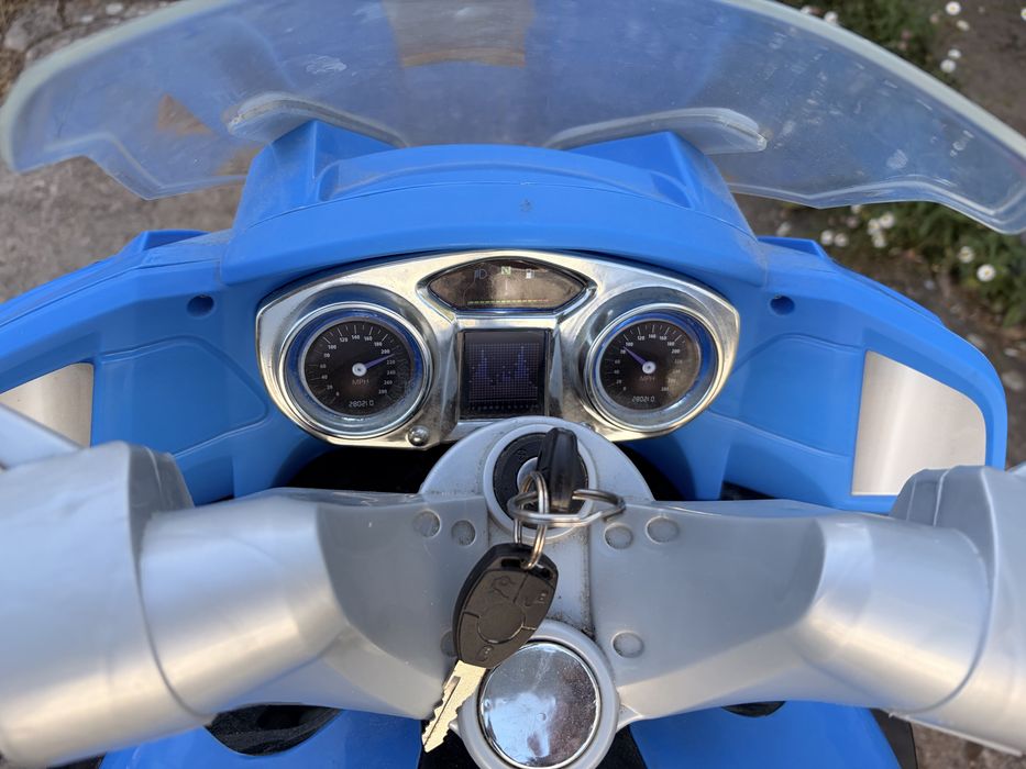 Mota de policia eletrica para criança como nova bateria 12v