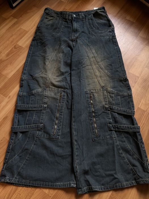 Выход 33см Racer Worldwide Джинсы очень широкие faded baggy jeans No Faith Studios type оригинал с-м размер opium rapstreetwear похожи на Jaded London
