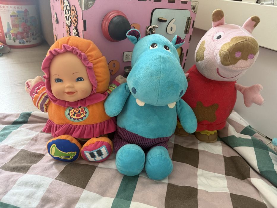 Інтерактивна іграшка бегемотик, свинка Пеппа, лялька