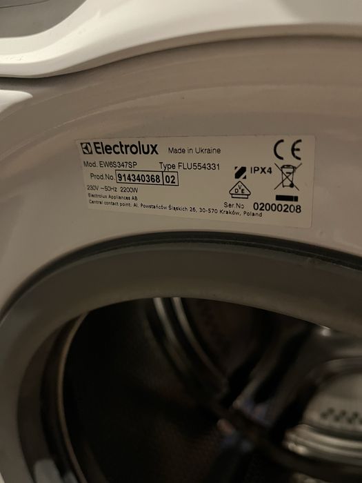 Pralka slim Electrolux