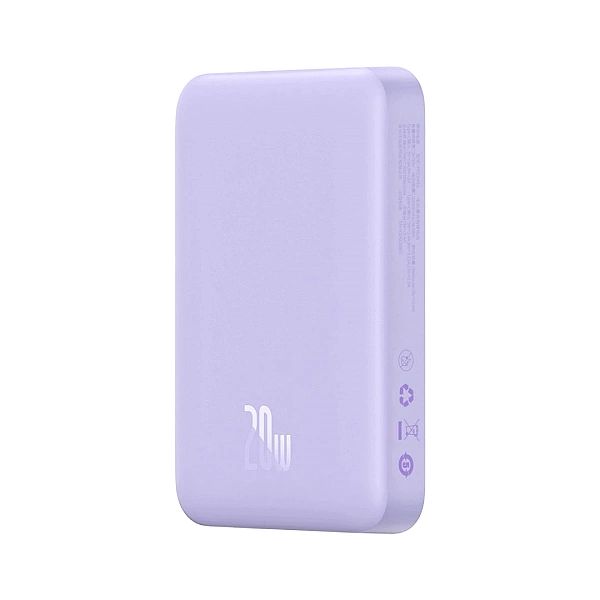 Powerbank Baseus Magnetic Mini indukcyjny 10000mAh 20W - fioletowy + k