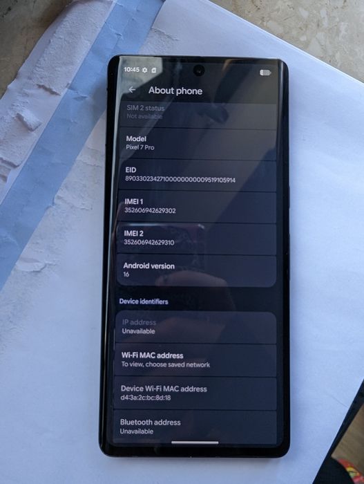 Google Pixel 7 Pro - 128GB Czarny , Stan Idealny