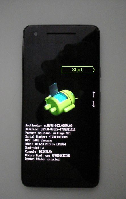 Смартфон Google Pixel 2 4/64GB Black AMOLED 5" 8ядер 12мп/8мп GPS. под ремонт