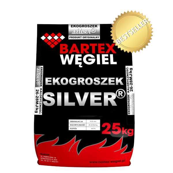 Ekogroszek SILVER BARTEX kaloryczność 26-28 MJ/kg TRANSPORT HDS