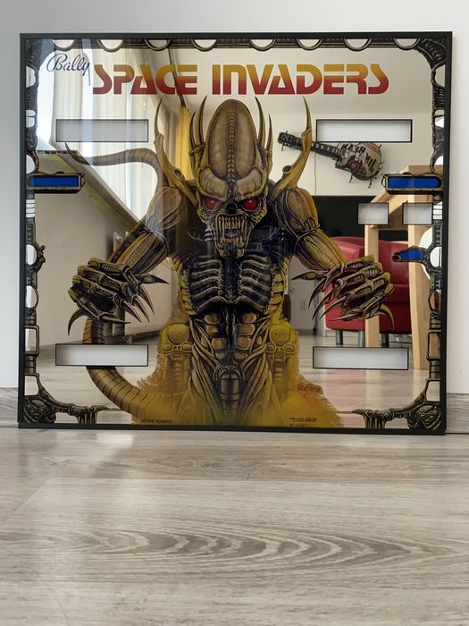 Flipper Space Invaders szyba oryginalna,backglass