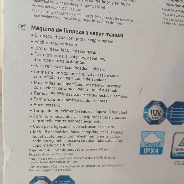 Máquina de limpeza a vapor