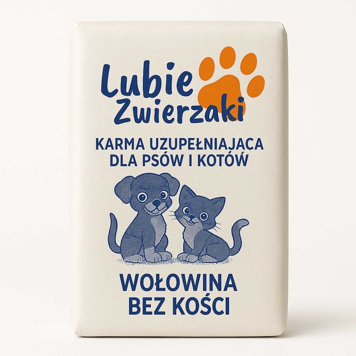 Mięso Surowe Mrożone Karma dla Psa Mokra Wołowina BEZ KOŚCI BARF 10kg