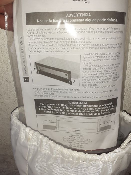 3 barras de cama pouco utilizado