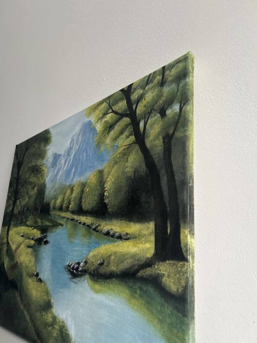 „Przełom” Pejzaż akrylowy malowany ręcznie