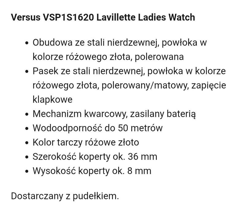 Zegarek Versus VERSACHE Jak Nowy!