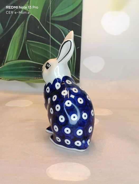 Zając ceramiczny Wielkanoc ceramika Bolesławiec