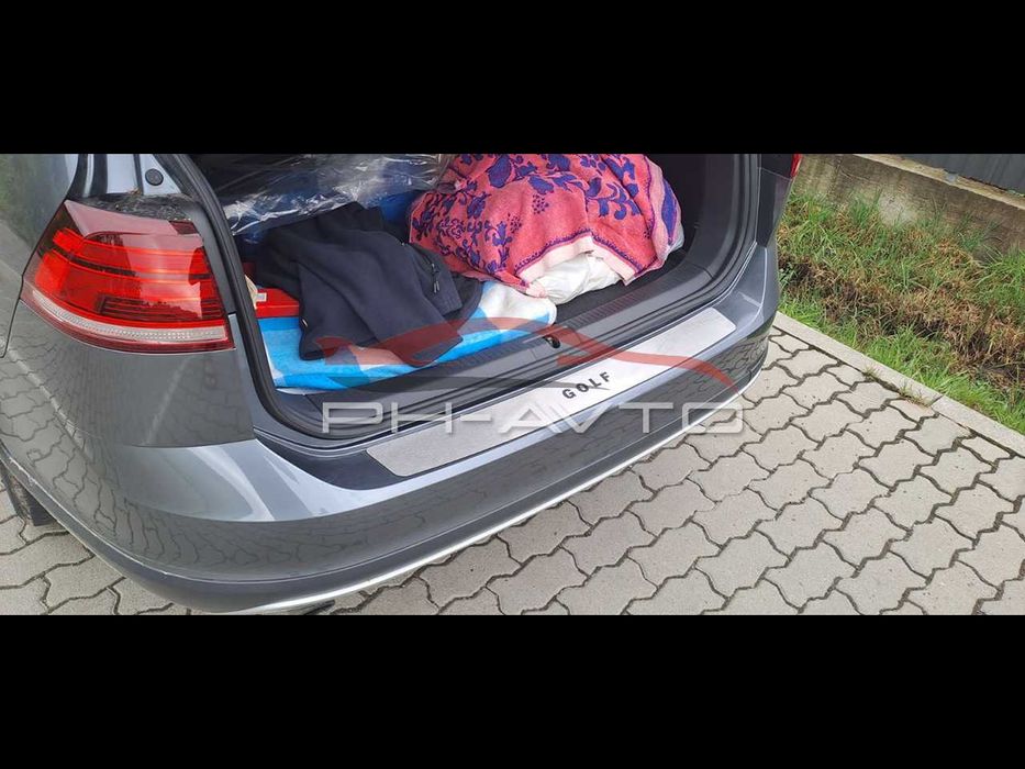 Хром накладка на задний бампер VW Golf-7 Golf 7 VII Универсал