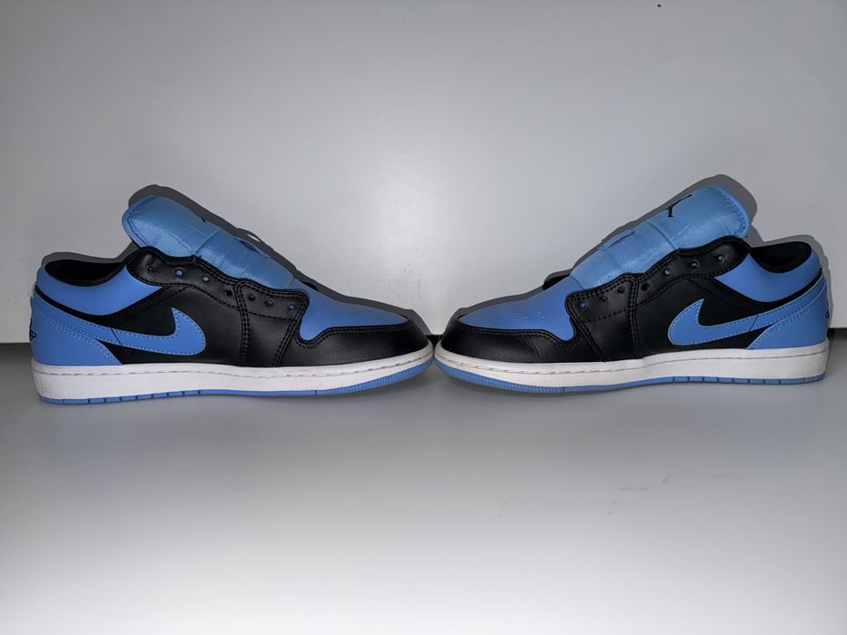 Ténis Nike Air Jordan 1 Low azul e preto original