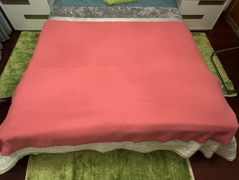 Conjunto de Lençóis Rosa Solteiro + Manta