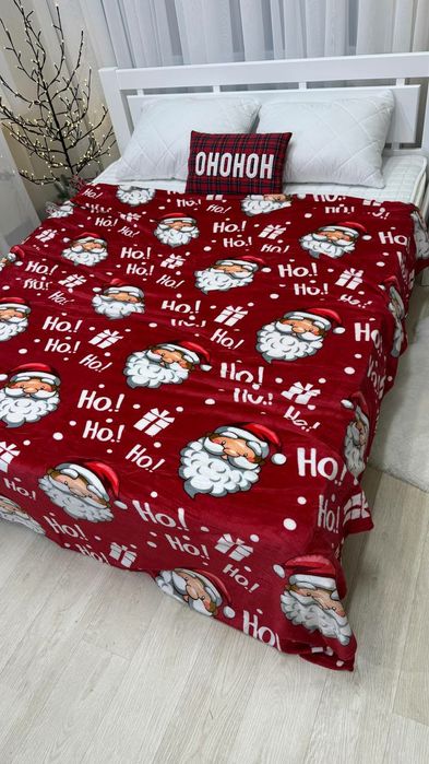 Новорічний плед флісовий