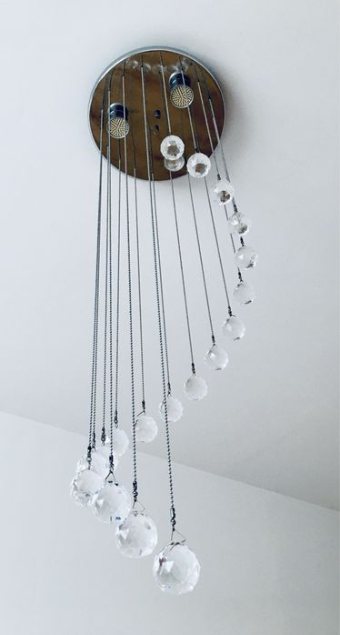 Lampa żyrandol kryształki