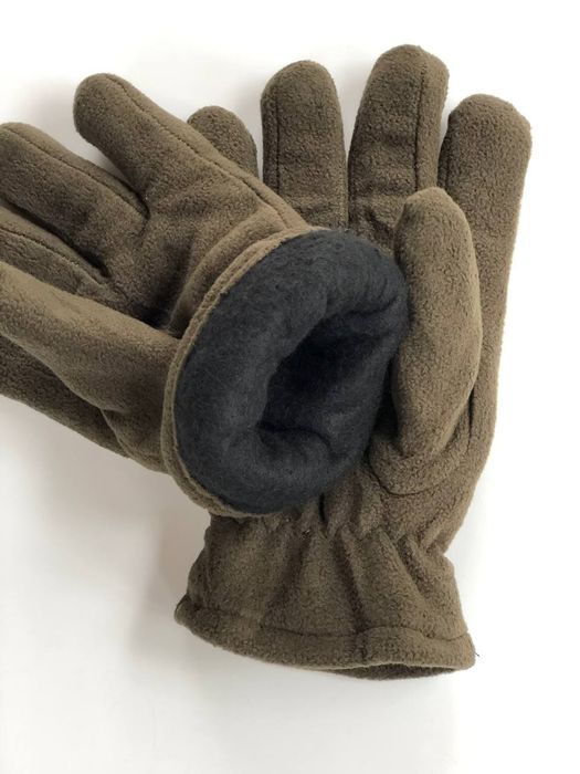 Флісові рукавиці перчатки 2-шарові Олива Піесель Чорні