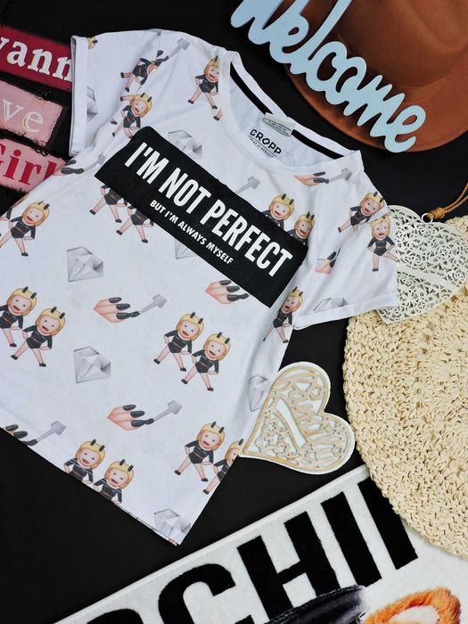 Croop T shirt basic top L