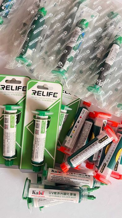 Маска зелена захисна лак ізоляційний UV 10мл KAISI RELIFE