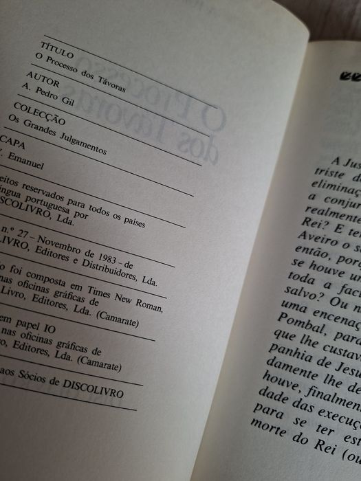 O Processo dos Távoras por Pedro Gil história de Portugal